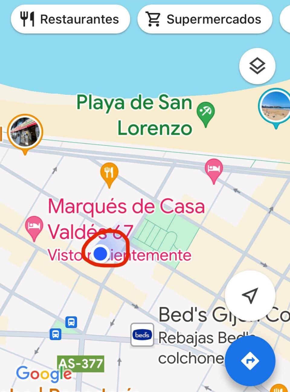 Apartamento Playa San Lorenzo Gijón Eksteriør bilde